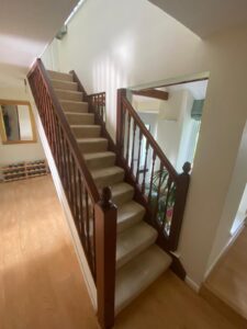 An old traditional wooden staircase in a Hampshire home