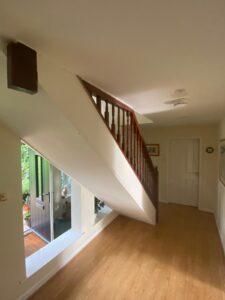 An old traditional wooden staircase in a Hampshire home