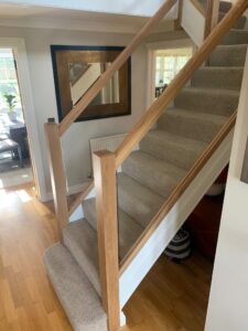 Wooden and Glass Staircase with Matt finish 2